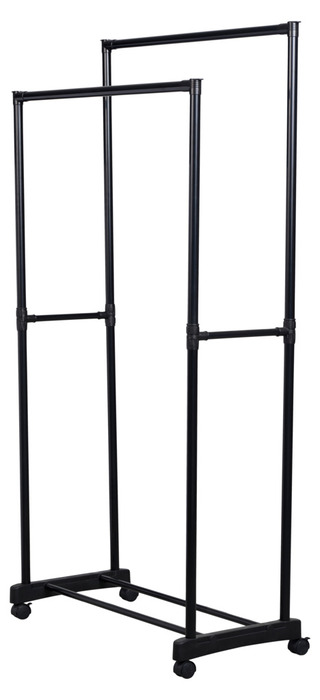 Klesstativ dobbelt svart 74,5 cm - DAY